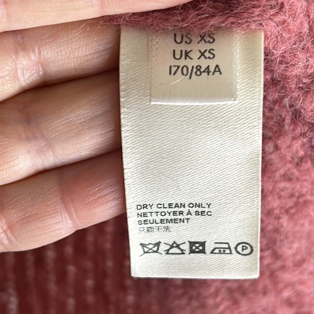FREE PEOPLE Moonbeam Pink Alpaca Blend Slouchy Oversized Sweater Size XS - Picture 13 of 16